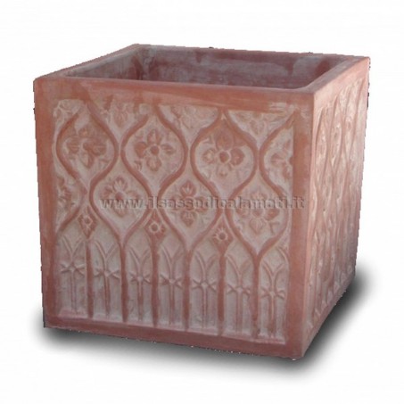 cubo terracotta decorato