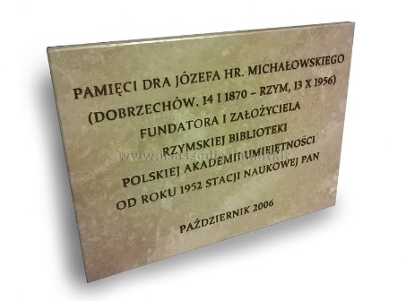 targa marmo accademia polacca