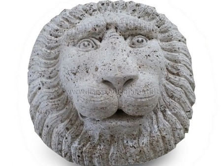 testa leone in marmo